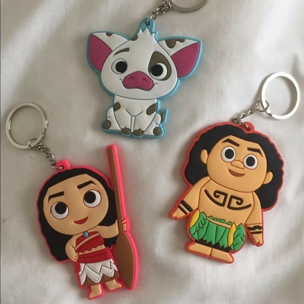 Moana Characters Keychain Set